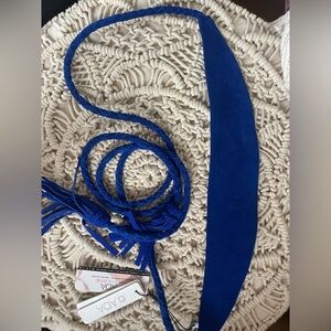 Ada Cobalt Suede Braided Accessory